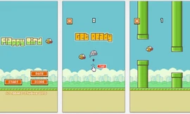 Giao diện và đồ họa của Flappy Bird gợi nhớ tới những trò chơi của thập niên 1980 (Nguồn: TechCrunch)