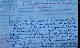 Bài kiểm tra văn 1 điểm khiến giáo viên phê "bái phục"