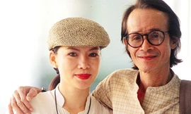 Cố nhạc sỹ Trịnh Công Sơn và em gái Trịnh Vĩnh Trinh.