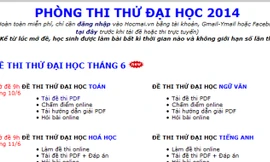 Thi thử đại học online trong tháng 6