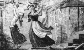 Một chương trình chiếu phim về nữ sát thủ thế kỷ 18 Elizabeth Brownrigg (phải).