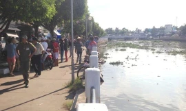 Kênh Cái Khế, nơi xảy ra vụ tai nạn hi hữu. 