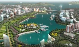 Một bản vẽ quy hoạch đặc khu kinh tế Vân Đồn, Quảng Ninh.