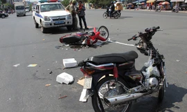 Hiện trường vụ tai nạn. Ảnh: Đông Sơn 