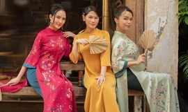 Ngọc Thanh Tâm duyên dáng trong tà áo dài Tết, đọ sắc cùng bà xã thiếu gia Phan Thành