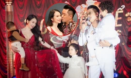 Vợ chồng ca sĩ Tuấn Hưng lần đầu cùng 3 thiên thần nhỏ xuất hiện trên sân khấu