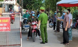 Một chốt kiểm soát dịch COVID-19 ở tỉnh Bắc Ninh Nguồn: VOV 