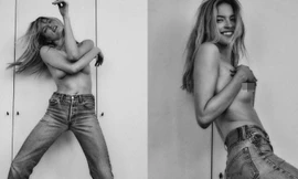 'Thiên thần nội y' Martha Hunt tung loạt ảnh bán nude, dáng đẹp như tạc tượng