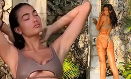 Kelly Gale 'đốt mắt' fan với clip mặc bikini tắm dưới vòi nước