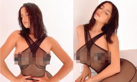 'Nữ hoàng nội y' Anh quốc tung ảnh mặc xuyên thấu phô 3 vòng 'ngoại cỡ' gây choáng váng