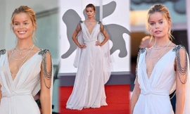 'Búp bê Na Uy' Frida Aasen diện đầm xuyên thấu, không nội y táo bạo trên thảm đỏ