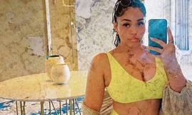 Mẫu ngoại cỡ Jordyn Woods khoe vòng 1 'khủng' siêu nóng bỏng
