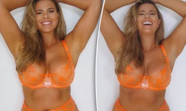 Mẫu béo Fiona Falkiner gây choáng khi tung ảnh mặc nội y trong suốt