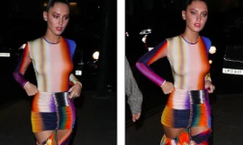 Thả rông 'vòng 1' với váy ôm sát, ái nữ 10X của Jude Law gây choáng