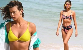 Siêu mẫu Georgia Fowler đẹp mê mẩn ở biển khó rời mắt