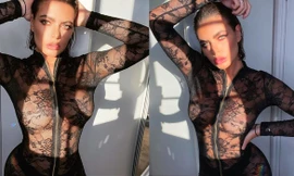 Cựu vũ nữ thoát y tung ảnh mặc ren xuyên thấu 'nóng rực'