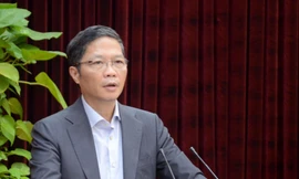 Ông Trần Tuấn Anh (Ủy viên Bộ Chính trị, Trưởng Ban Kinh tế Trung ương) phát biểu tại buổi làm việc. Ảnh: P.N