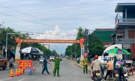 Sáng 18/9, 22 chốt kiểm soát người dân và phương tiện ra vào địa bàn TP Quảng Ngãi (Quảng Ngãi) sẽ đi vào hoạt động. Ảnh: Nguyễn Ngọc