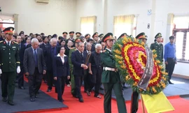 Trang nghiêm lễ viếng nguyên Chủ tịch nước Trần Đức Lương tại quê nhà Quảng Ngãi