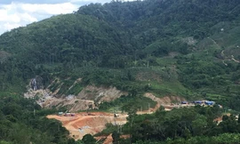 Vị trí xây dựng thủy điện Nước Long ở xã Ba Tiêu, huyện Ba Tơ, tỉnh Quảng Ngãi. Ảnh: Nguyễn Ngọc