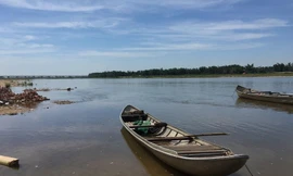 Đoạn sông Trà Khúc nơi xảy ra vụ việc. Ảnh: T.T