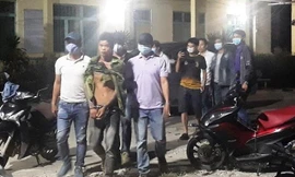 Lê Văn Hải bị lực lượng chức năng bắt giữ khi đang lẫn trốn ở khu vực núi Đá Bạc, huyện Bình Sơn, tỉnh Quảng Ngãi. Ảnh: CA