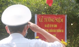 Cựu binh Lữ đoàn 83 tưởng niệm 64 đồng đội hy sinh ở Gạc Ma