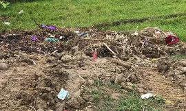 Nơi phát hiện thi thể bà D.