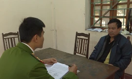 Đối tượng Tuấn tại cơ quan điều tra. Ảnh: Công an Hưng Yên