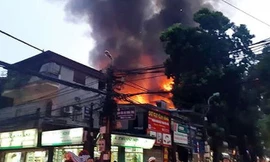 Vụ cháy xảy ra tại khi nhà trọ của ông Hiệp.