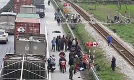 Hiện trường vụ tai nạn.