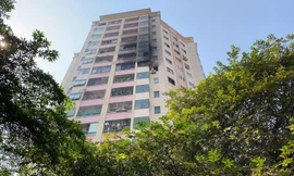 Tòa chung cư nơi xảy ra hỏa hoạn.