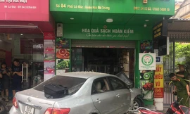 Hiện trường vụ tai nạn. Ảnh: Thanh Hà.