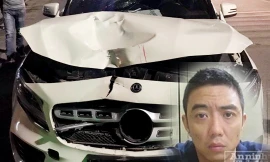 Chiếc xe ô tô và lái xe Hiếu (Ảnh: ANTĐ)