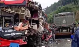 Hiện trường vụ tai nạn.