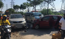 Hiện trường vụ tai nạn.