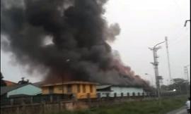 Hiện trường vụ cháy. Ảnh cắt từ video