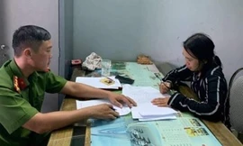 Đối tượng Then tại cơ quan điều tra. Ảnh: LĐO.