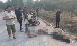 Hiện trường vụ tai nạn.