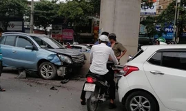 Hiện trường vụ tai nạn.