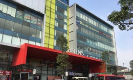 Sảnh trung tâm thương mại nơi xảy ra sự việc. Ảnh: Thanh Hà.