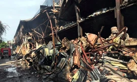 Hiện trường vụ cháy.