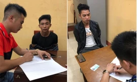Lực lượng công an lấy lời khai ban đầu của 2 nghi phạm