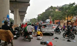 Hiện trường vụ tai nạn.