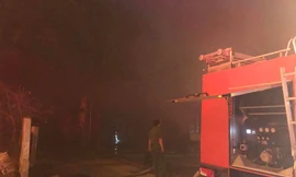 Hiện trường vụ cháy. Ảnh: CTV