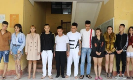 Các đối tượng phát hiện sử dụng ma túy. Ảnh: Công an Vĩnh Phúc.