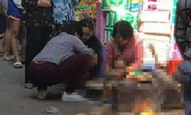 Khu vực phát hiện thi thể bé sơ sinh.