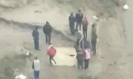 Khu vực phát hiện thi thể hai nạn nhân.