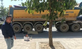 Hiện trường vụ tai nạn.