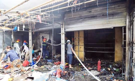 Hiện trường vụ cháy.